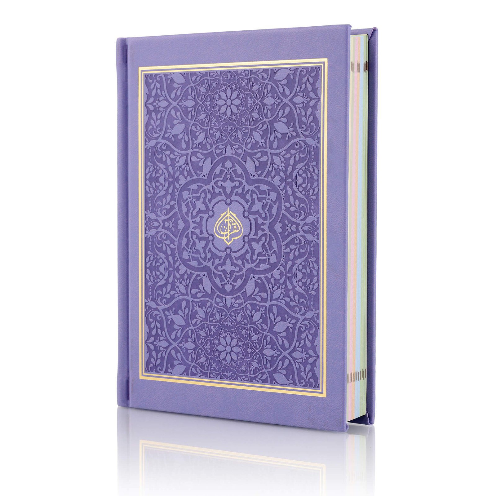 The-Holy-Quran-Colour-Coded-Tajweed-Rules-Ref-123-CC-Hardback-L--Purple-8aERn