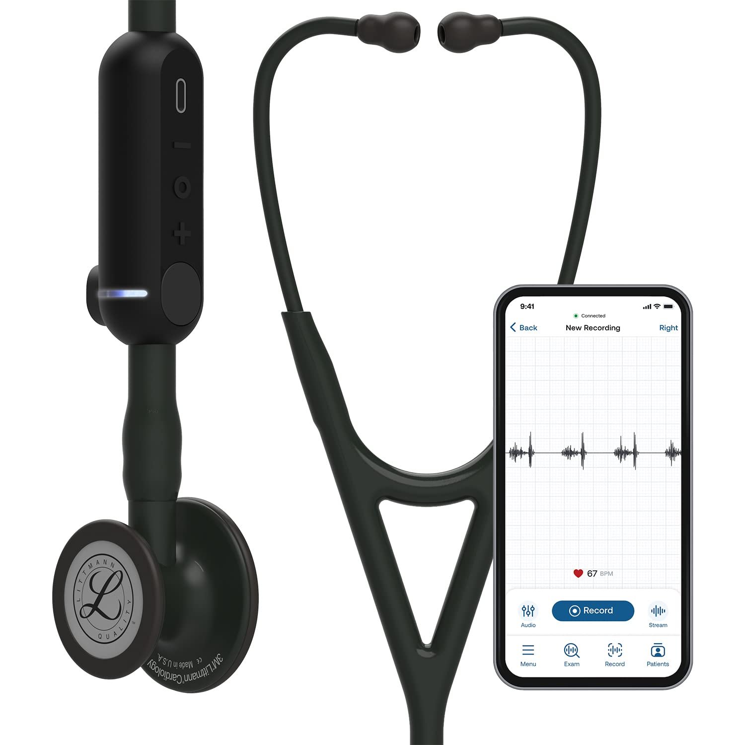 3M-Littmann-CORE-Digital-Stethoscope-Black-Matte-Finish-Black-Tube-8480-fP4WG