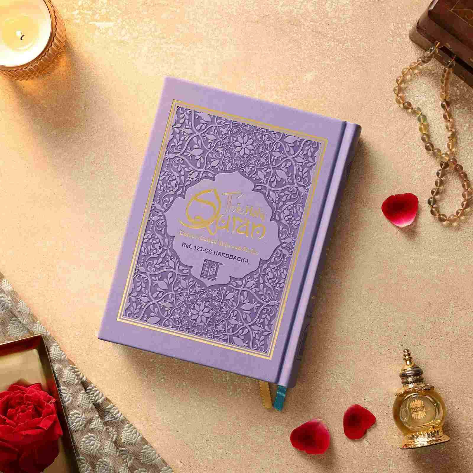 The-Holy-Quran-Colour-Coded-Tajweed-Rules-Ref-123-CC-Hardback-L--Purple-8aERn-image